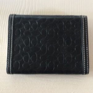 Coach Leather credit card wallet & notepad